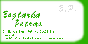 boglarka petras business card
